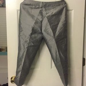 Talbots silver crop pants